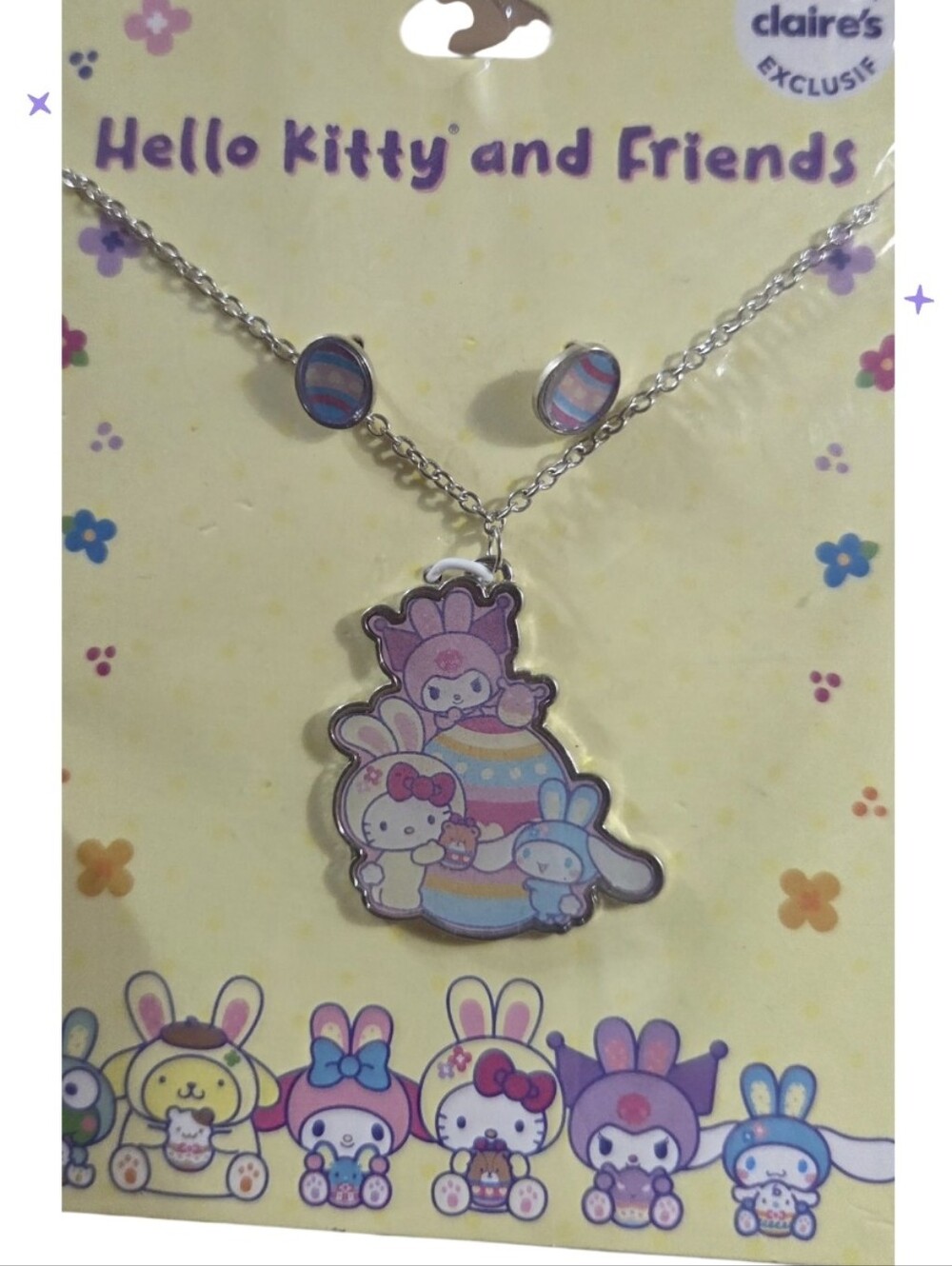 Hello Kitty And Friends Claires Earring Necklace Set New